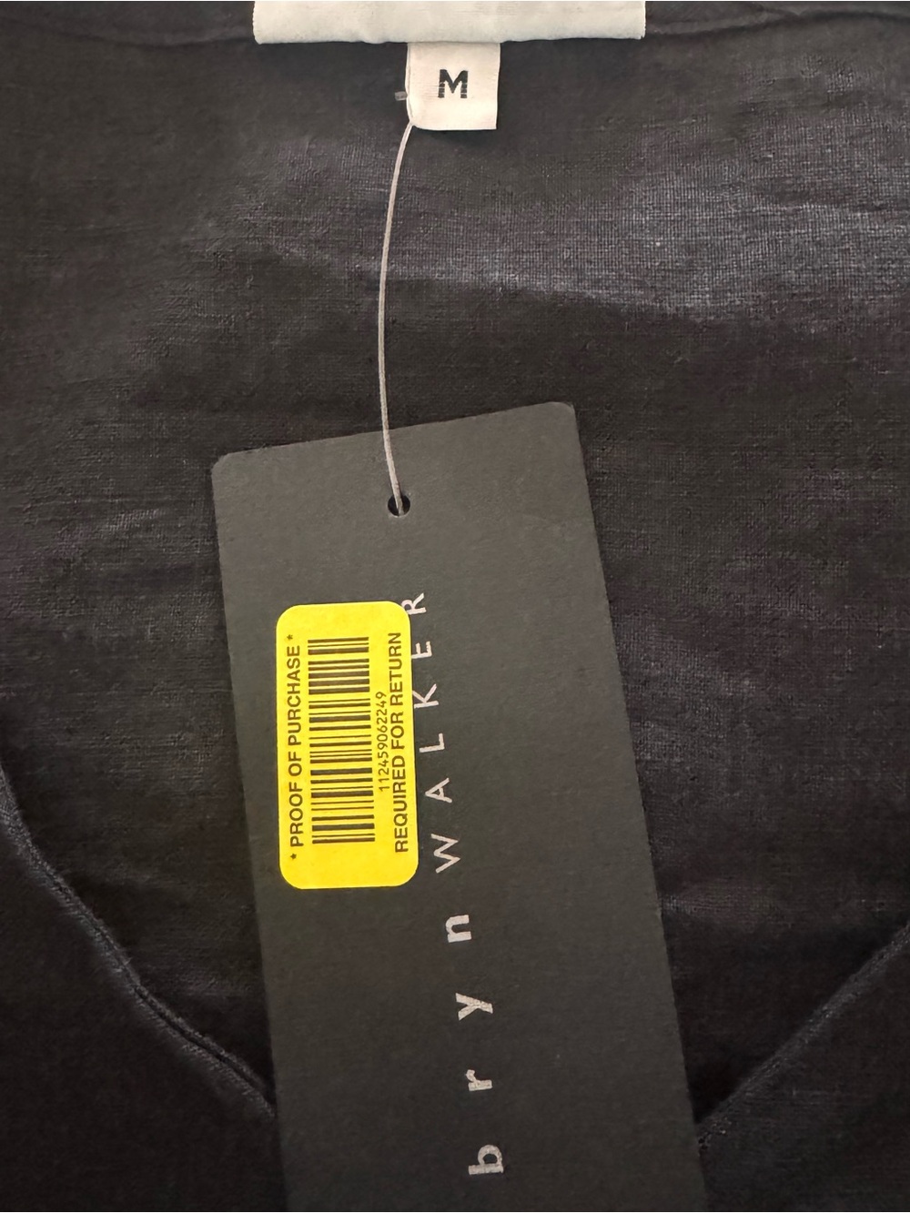 bryn Walker Black Linen Tunic with V-Neck - Picture 4 of 6